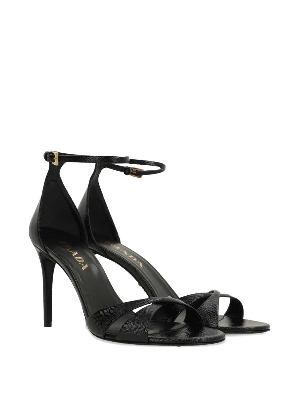 Prada Sandalen met gekruiste bandjes Zwart