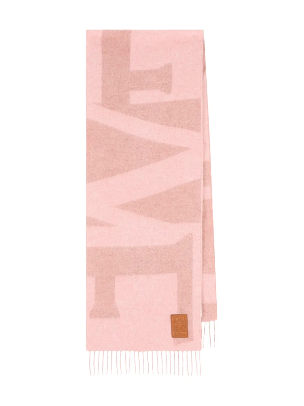 LOEWE bufanda con logo en jacquard | rosado | Image 1