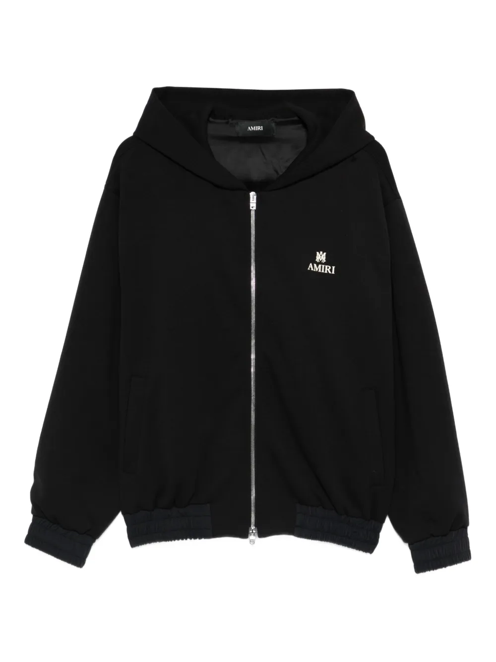 AMIRI logo-detail zip-up hoodie | Black | Image 1