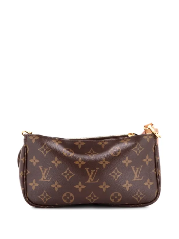 【マクラ】Louis Vuitton ボディバッグ ブラウン キャンバス LOUIS VUITTON Multi Pochette Accessoires Monogram Canvas Crossbody Bag