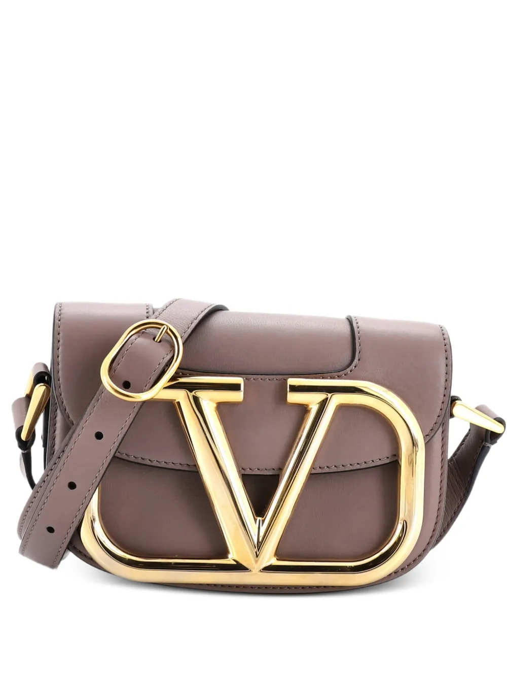 Valentino Garavani Pre-Owned Supervee Leather Small crossbody bag - Neutrals