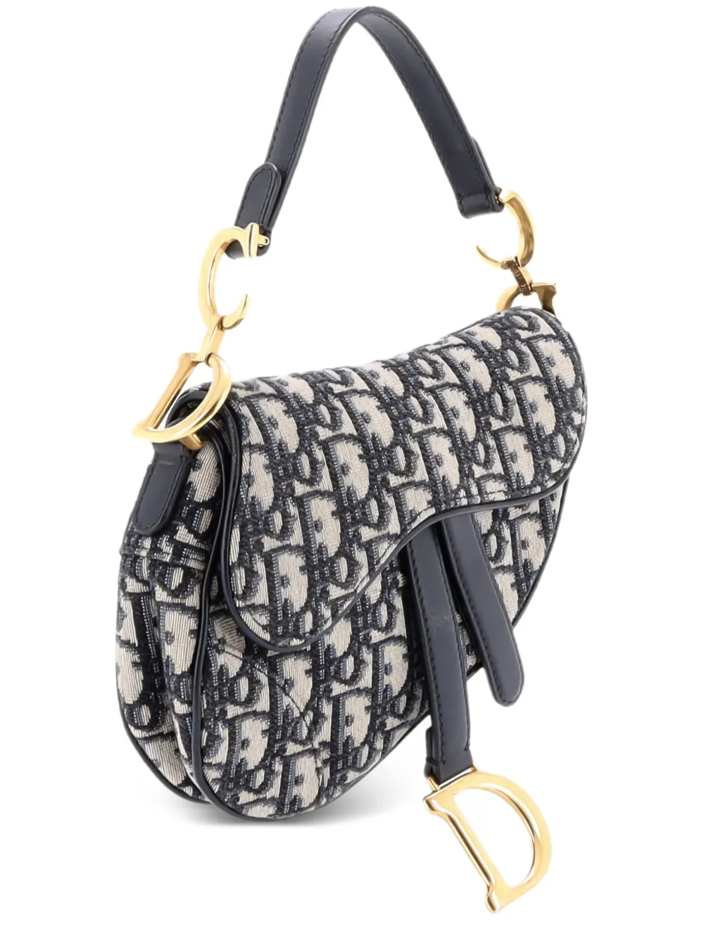 Christian Dior Pre-Owned Saddle Handbag Oblique Canvas Mini shoulder bag - Blu