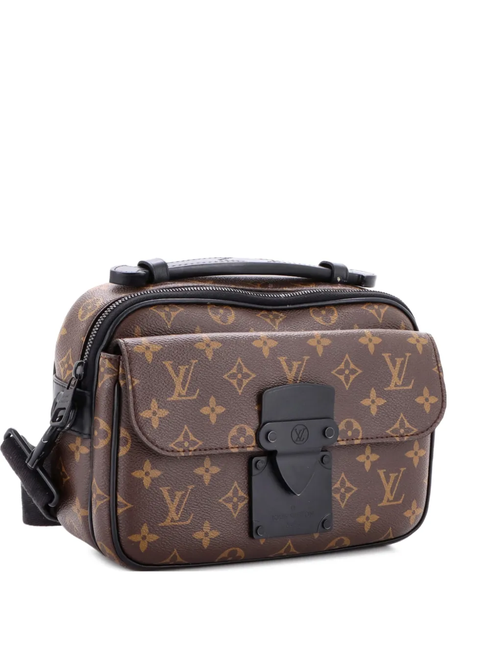 Louis Vuitton Pre-Owned S Lock Sling Bag Macassar Monogram Canvas belt bag - Nero