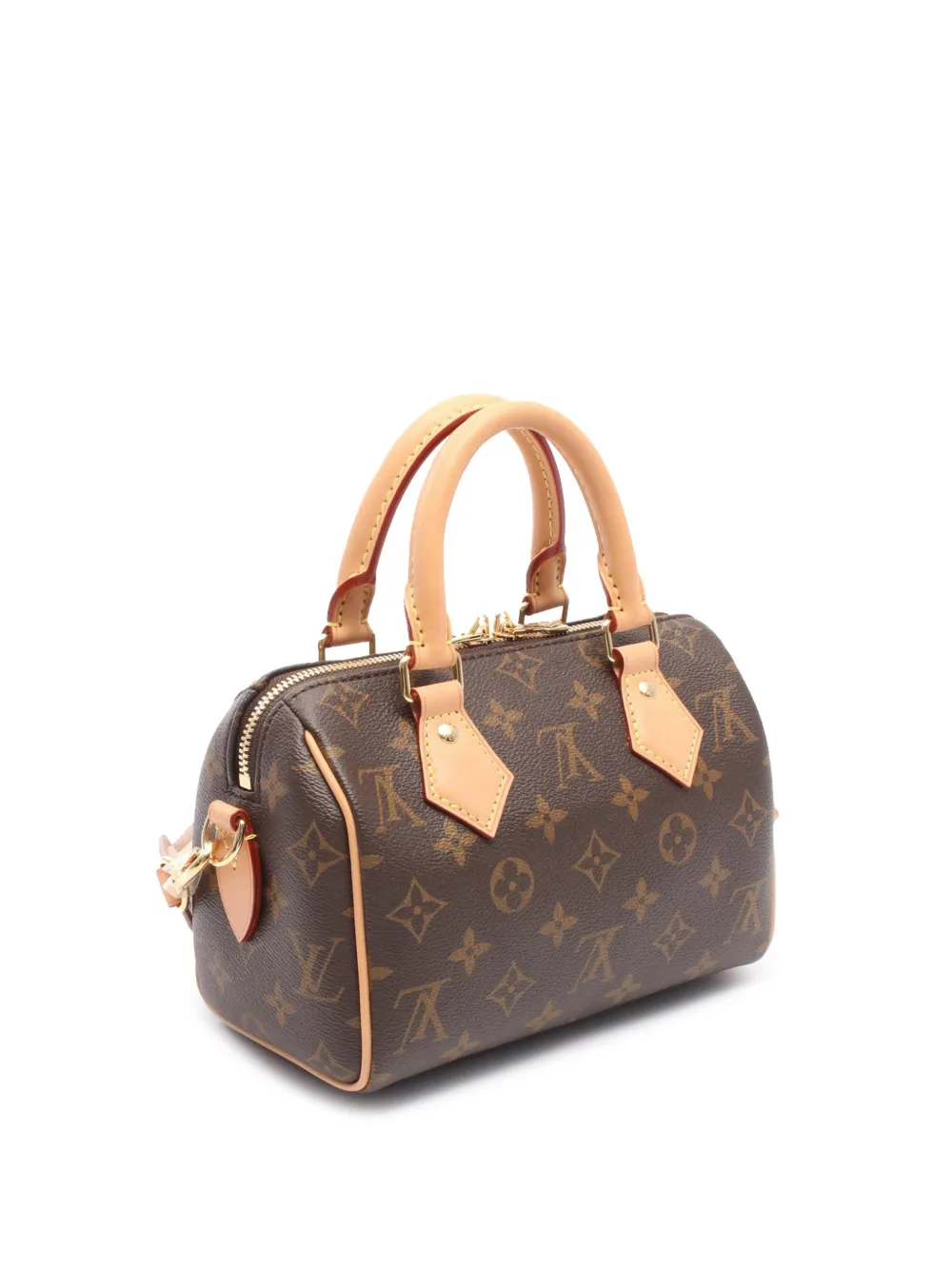 Pre-owned Louis Vuitton 2021-2025 Monogram Speedy Bandouliere 20 Satchel In Brown