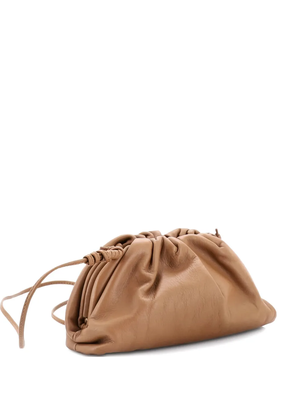 Pre-owned Bottega Veneta The Pouch Leather Mini Crossbody Bag In Brown