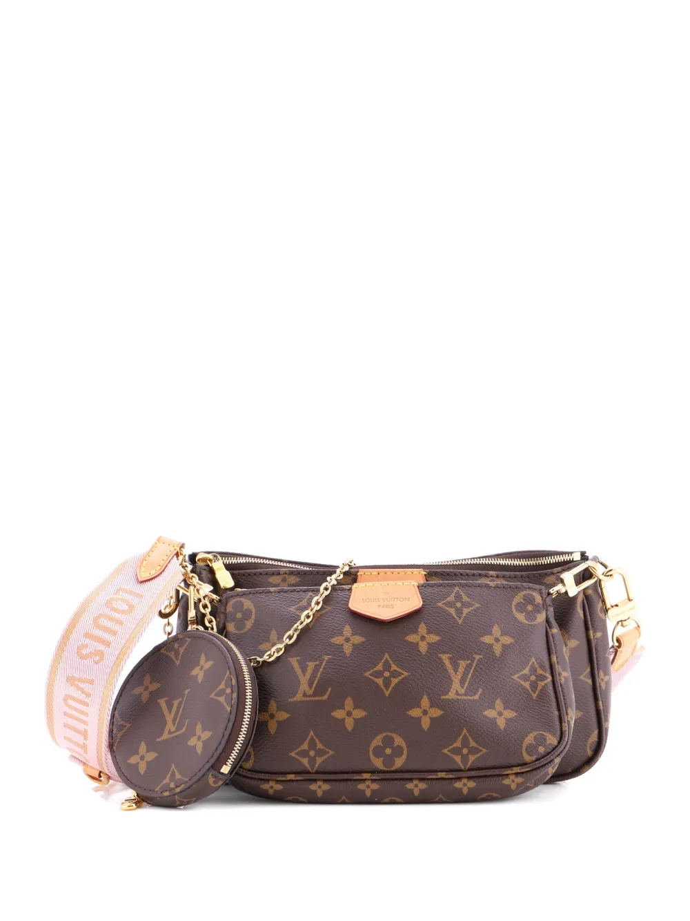 Pre-owned Louis Vuitton Multi Pochette Accessoires Monogram Canvas Crossbody Bag In Brown