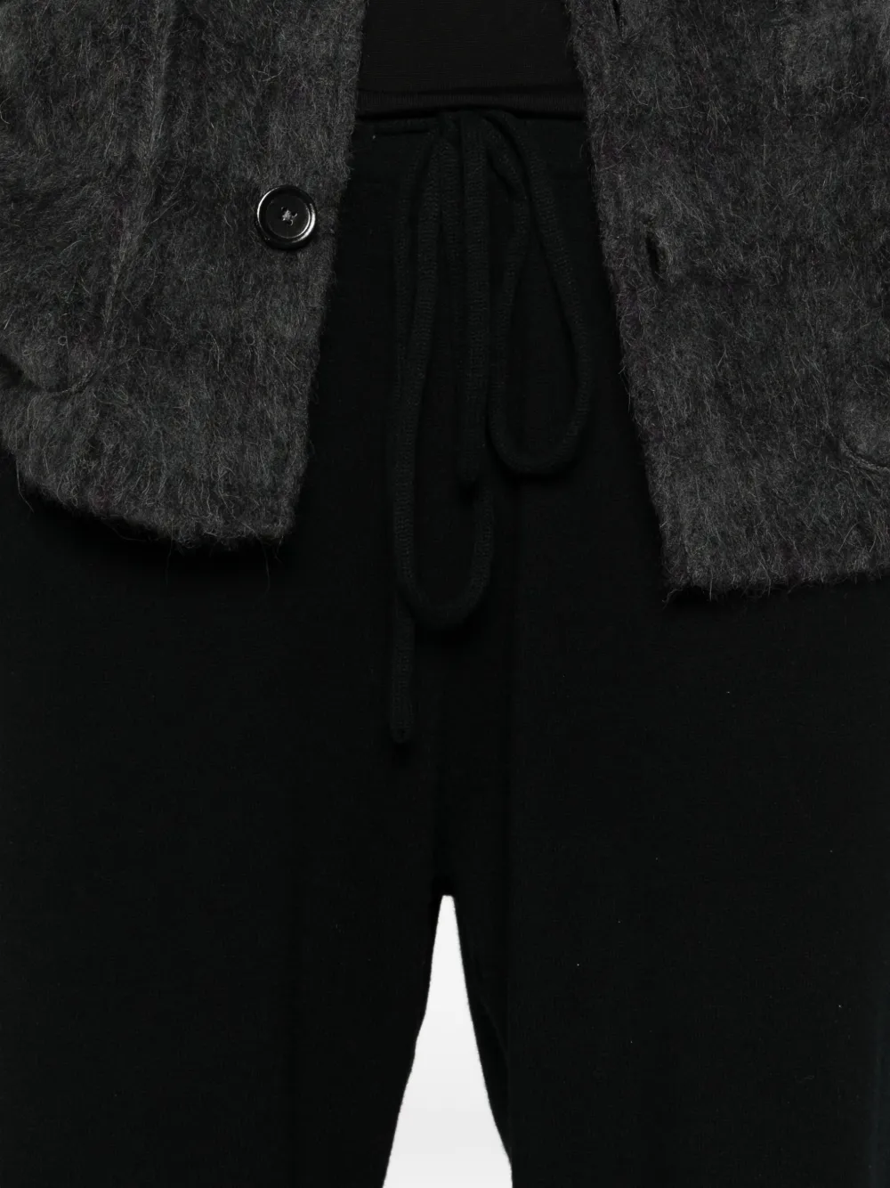 extreme cashmere Nº462 Slouch broek met trekkoordtaille Zwart