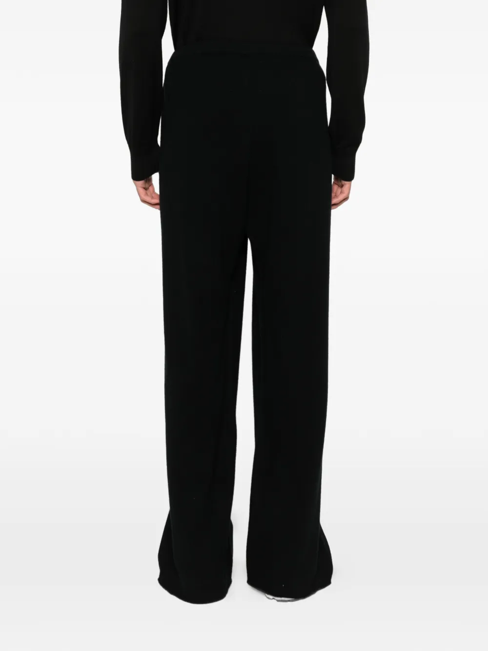 extreme cashmere Nº462 Slouch broek met trekkoordtaille Zwart