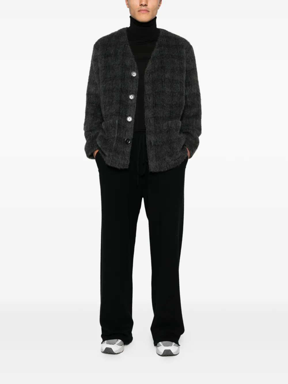 extreme cashmere Nº462 Slouch broek met trekkoordtaille Zwart