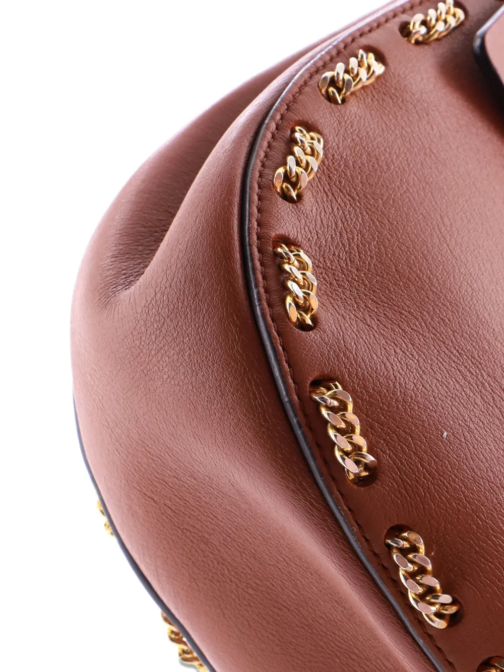 Drew Chain Embellished Leather Small crossbody bag