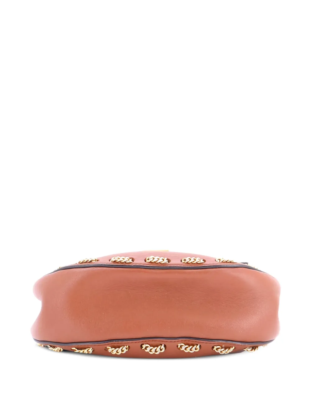Drew Chain Embellished Leather Small crossbody bag