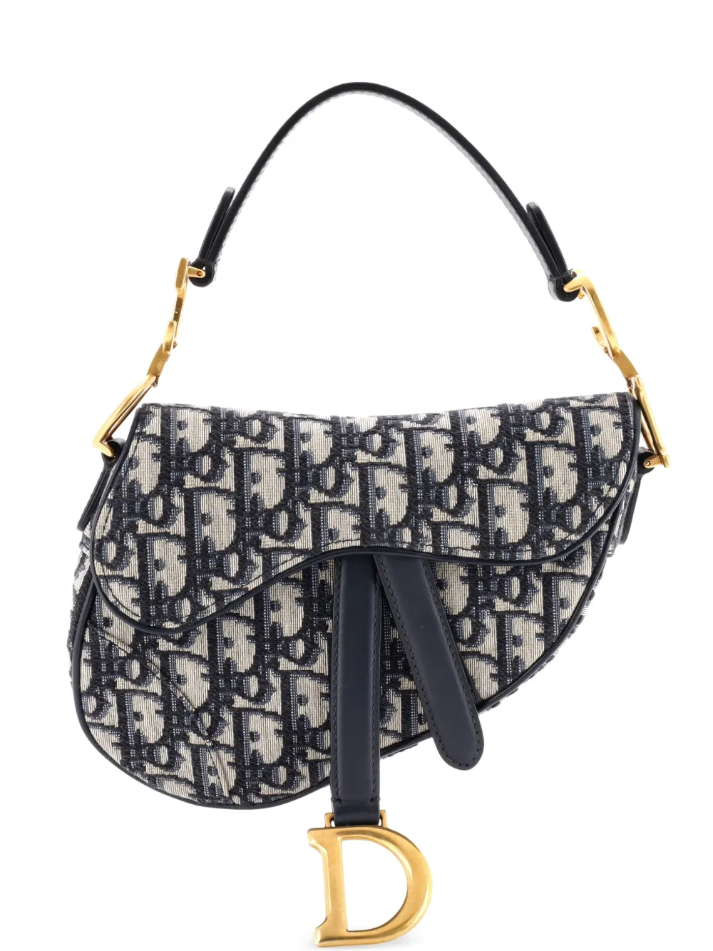 Christian Dior Pre-Owned Saddle Handbag Oblique Canvas Mini shoulder bag - Blu