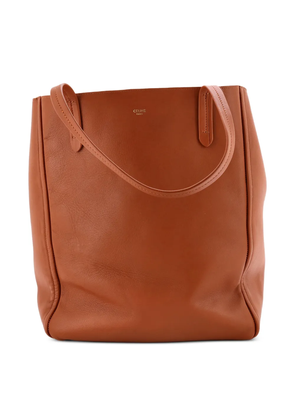 Celine Pre-Owned Phantom Cabas Leather with Shearling Medium tote bag | Brown | Image 1