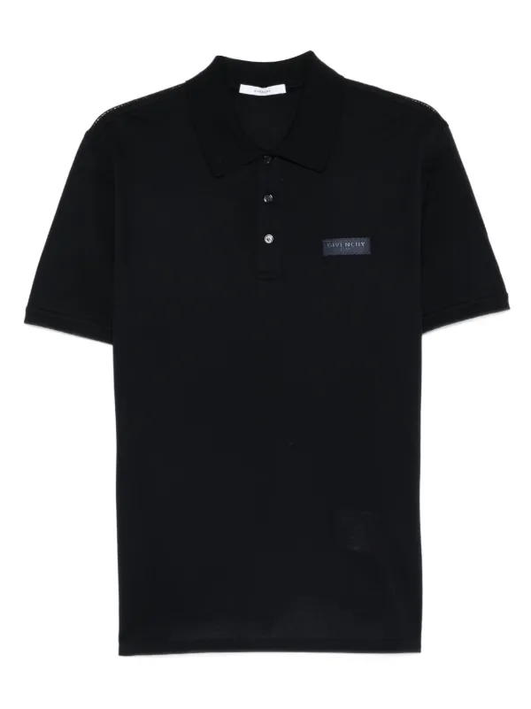 Givenchy polo シャツ Givenchy logo-patch Polo Shirt | Black | FARFETCH ZA