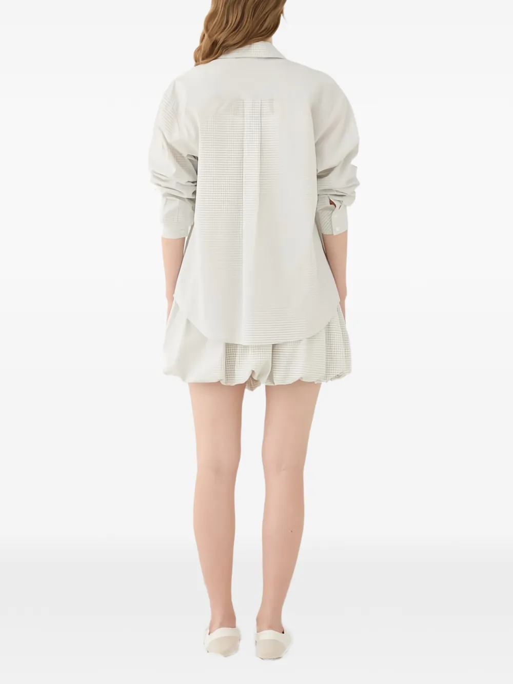  Eleh Check-pattern Shirt - Neutrals 