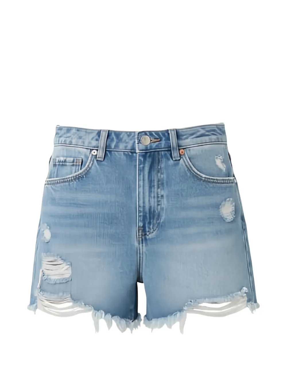 Eleh distressed frayed shorts - Blu