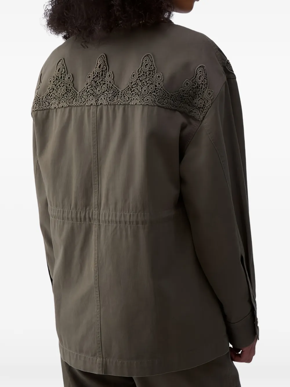  Liu Jo Lace Military Jacket - Green 