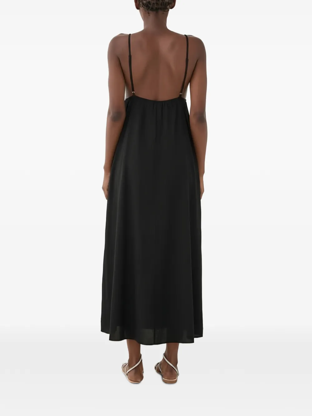  Eleh V-neck Midi Dress - Black 