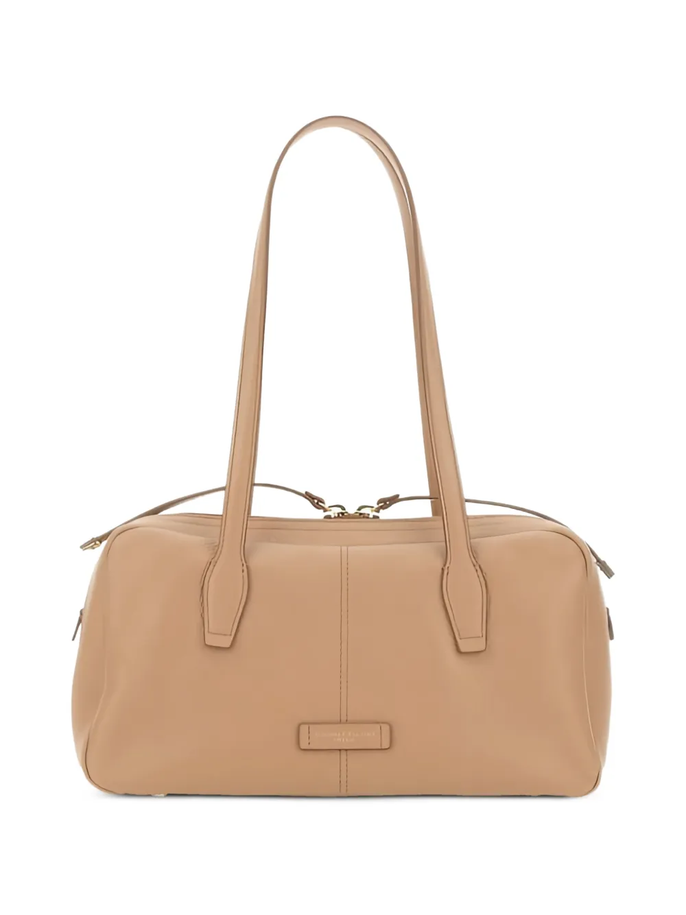 GIANNI CHIARINI Aryna logo-patch pebbled-leather shoulder bag - Toni neutri