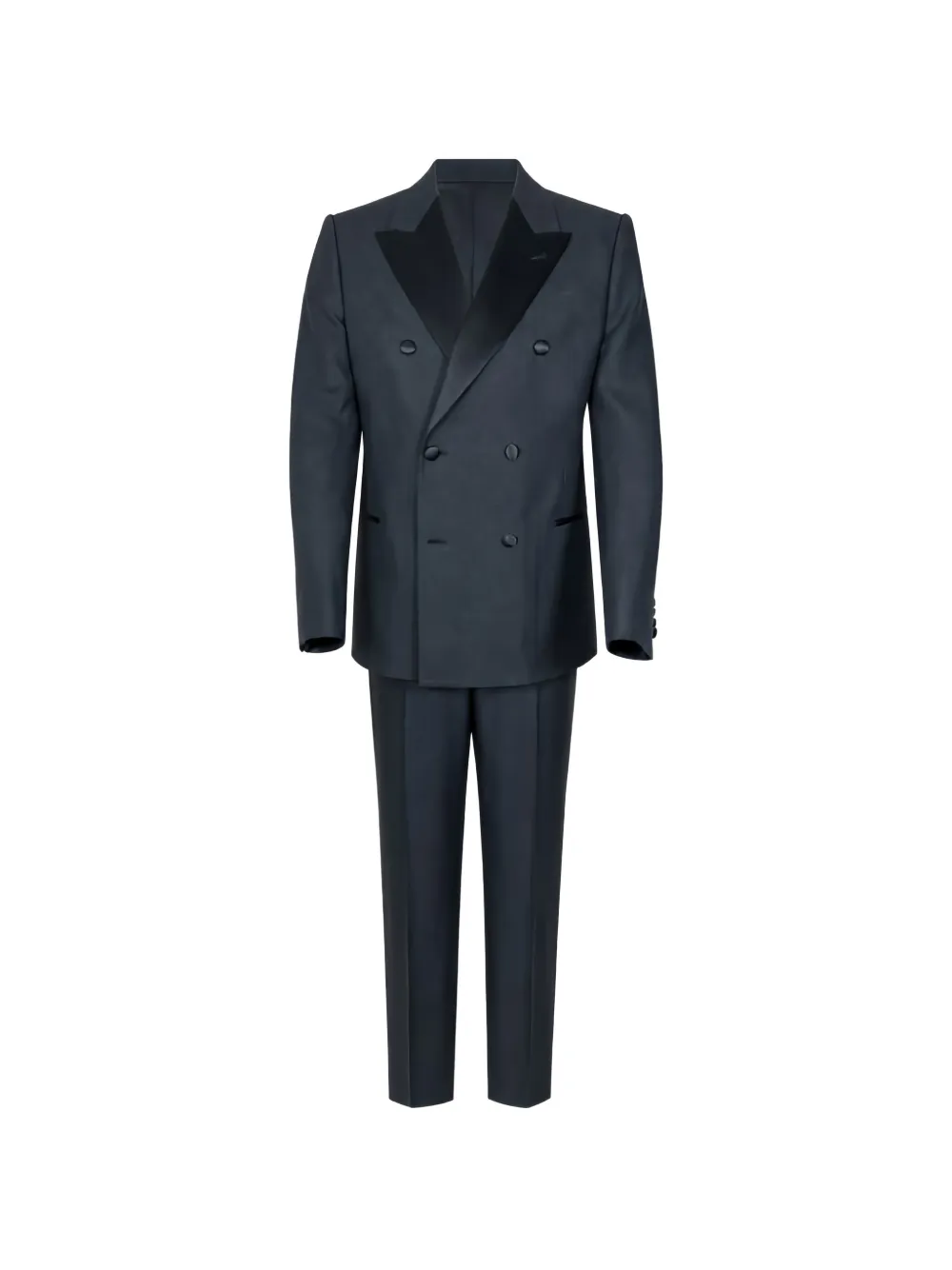 Giorgio Armani double-breasted peak-lapel suit - Blu