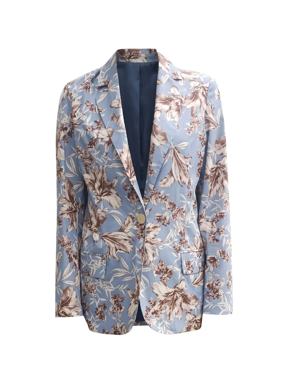 LIU JO floral single-breasted jacket - Blu
