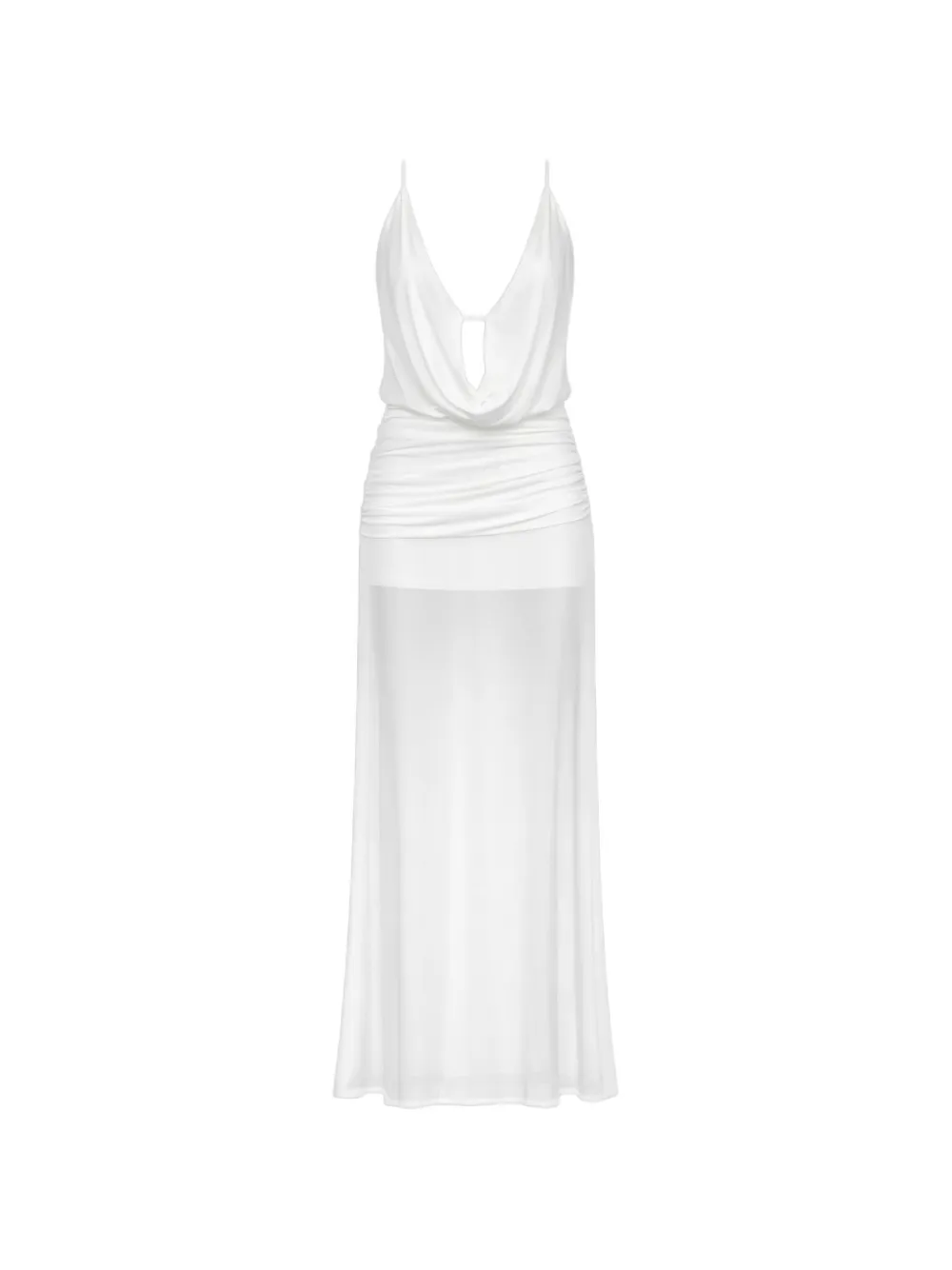 Eleh V-neck draped maxi dress - Bianco
