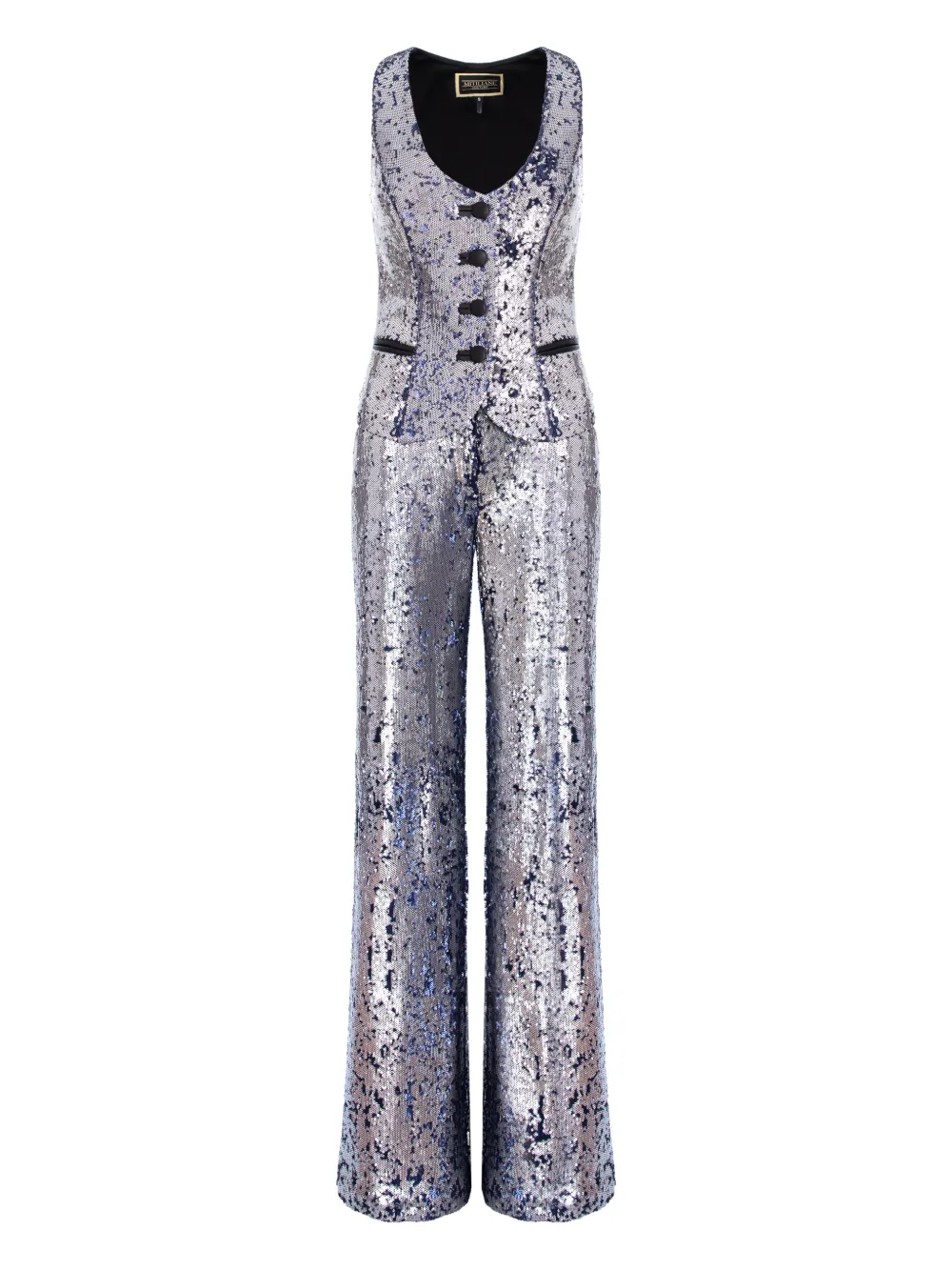 Mitiliane Couture Sequin-button Gilet In Silver