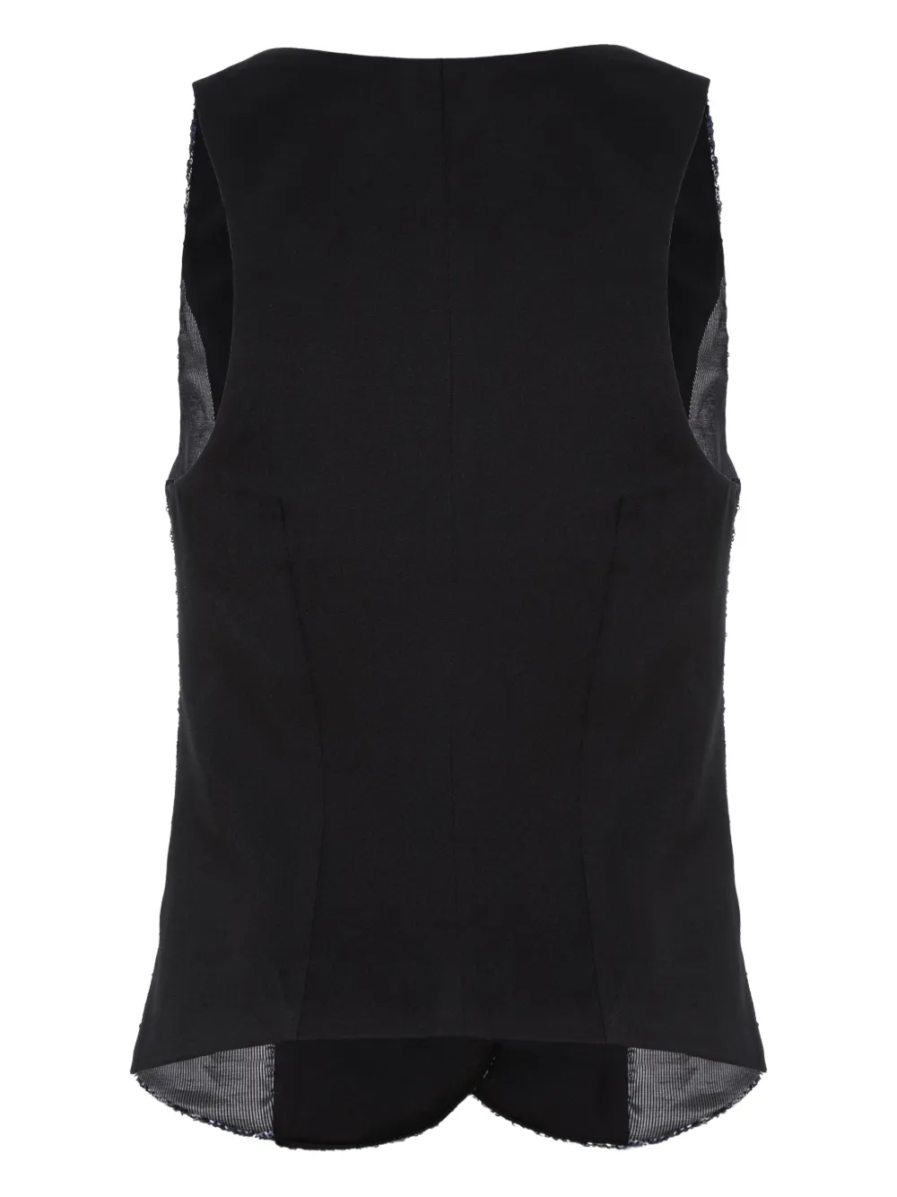 Mitiliane Couture Sequin-button Gilet In Silver