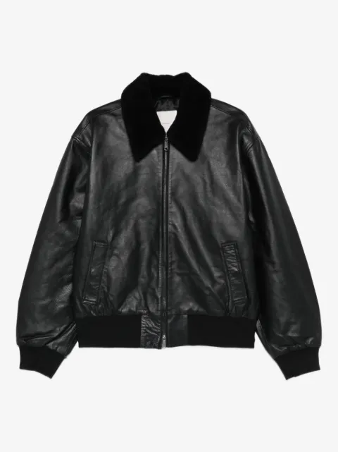 Calvin Klein leather bomber jacket