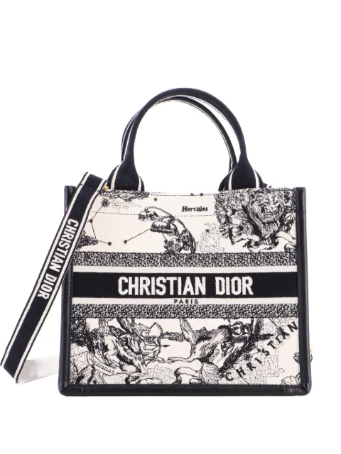 Christian Dior Pre-Owned Book with Strap Embroidered Canvas Small tote bag