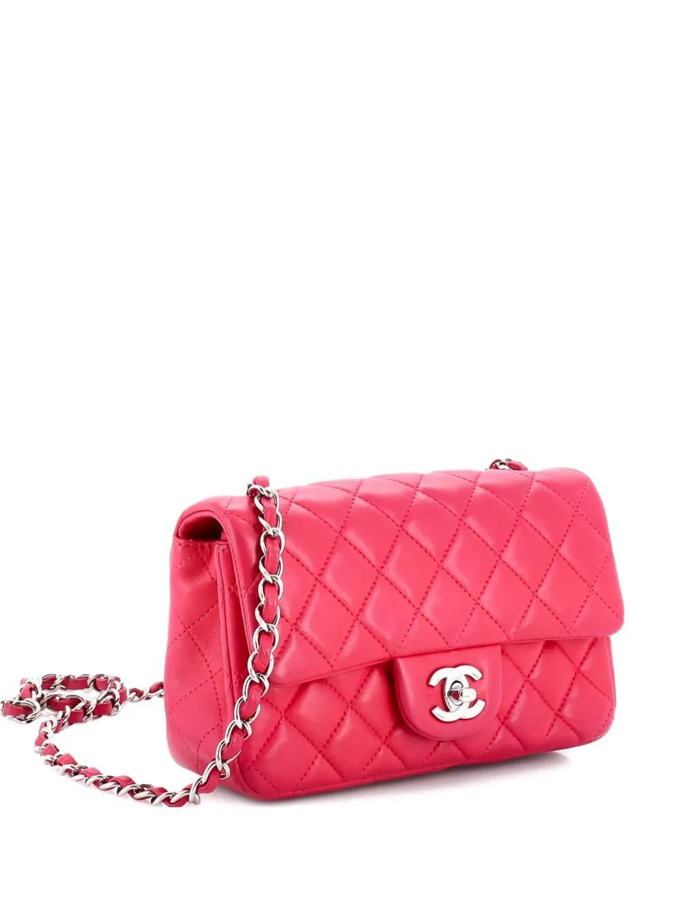 CHANEL Pre-Owned Classic Single Flap Bag Quilted Lambskin Mini crossbody bag - Rosa