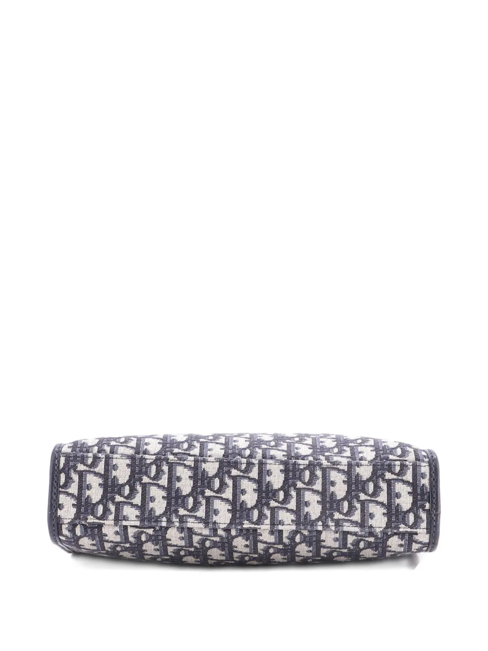 DIOR Pre-owned 30 Montaigne Zip Pouch Oblique Canvas Medium Clutch Bag In Blue