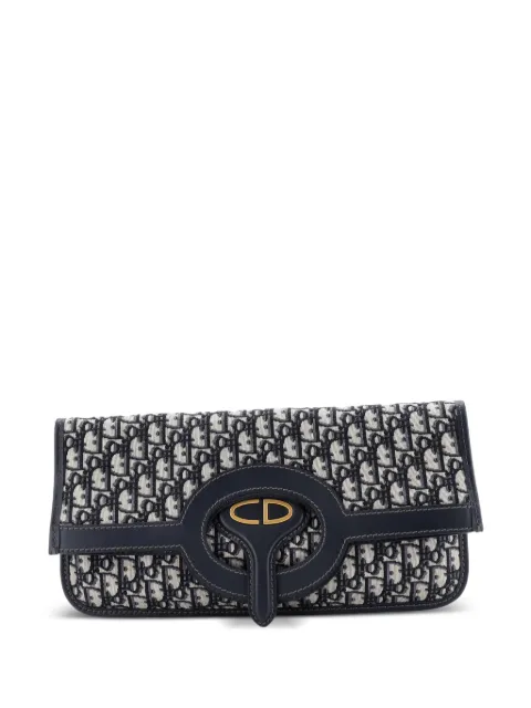 Christian Dior Pre-Owned Fold Over Oblique Canvas clutch bag