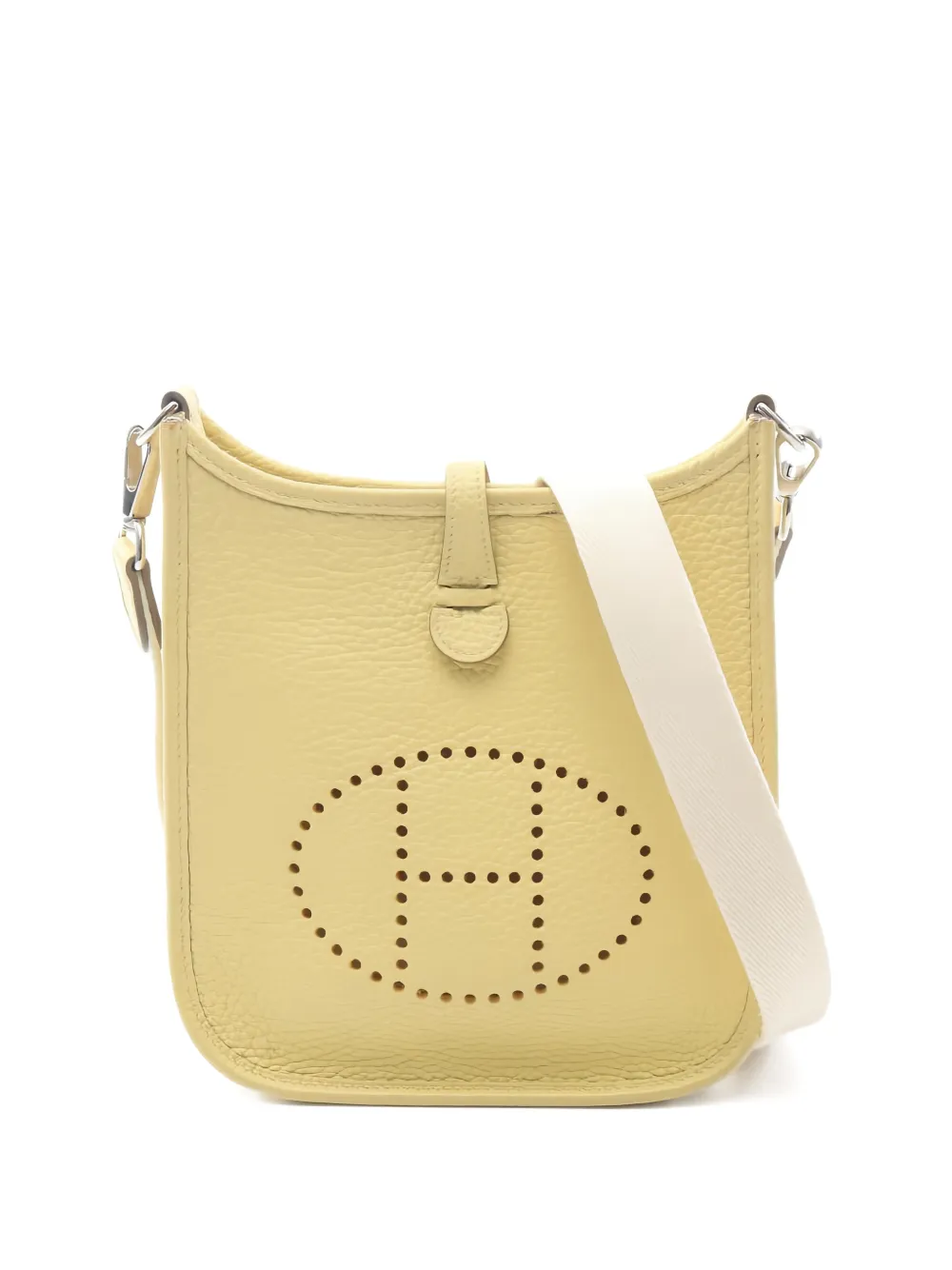 Pre-owned Hermes 2021 Amazon Perforated Leather Corss Body Bag In Yellow