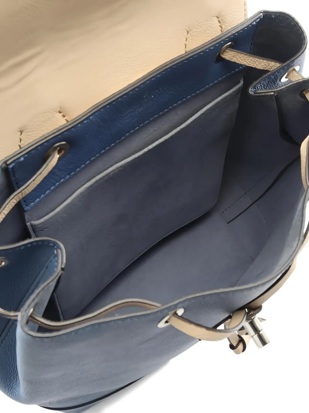 Pre-owned Louis Vuitton 2016 Lockme Logo Backpack In Blue