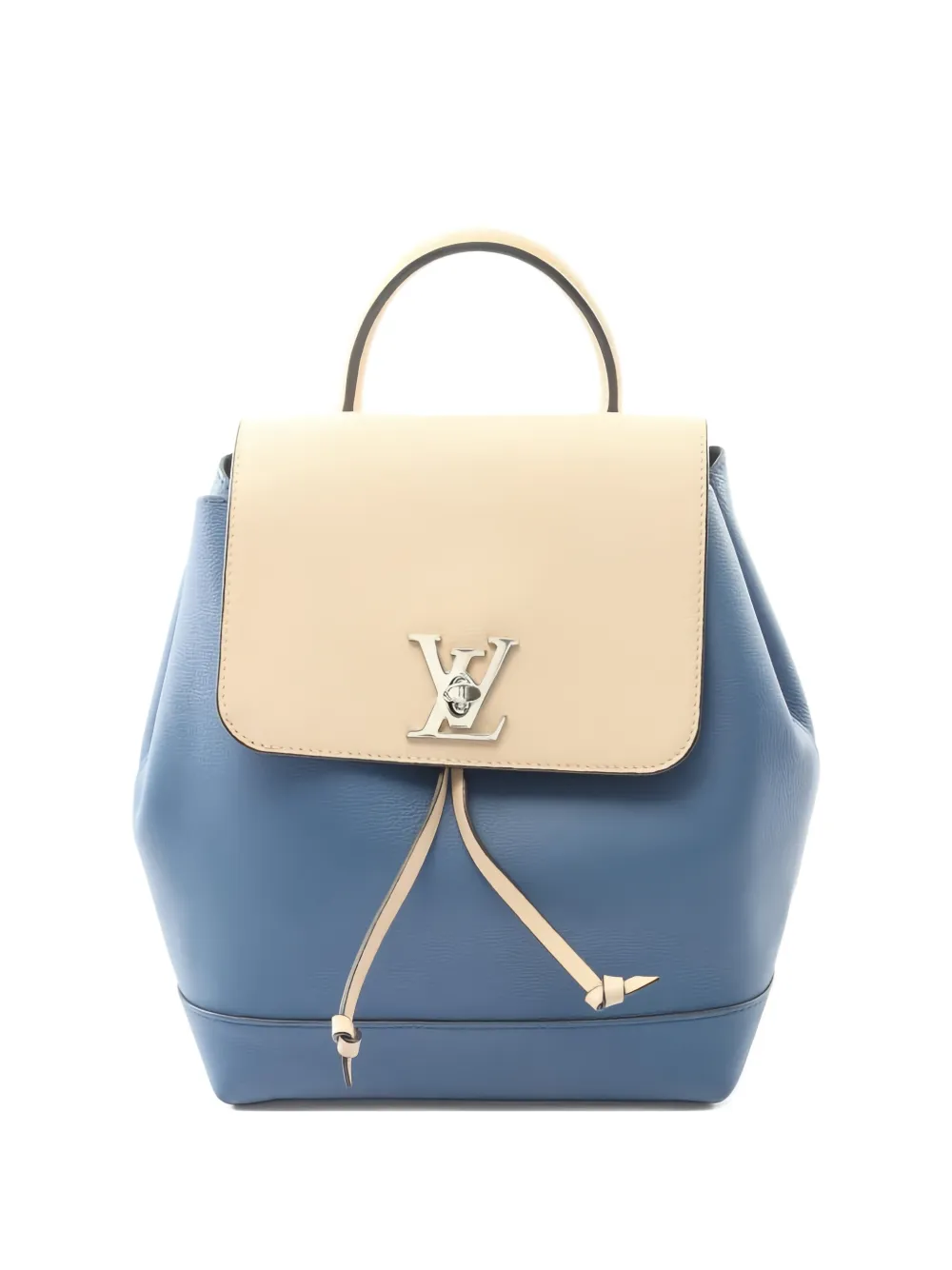 Pre-owned Louis Vuitton 2016 Lockme Logo Backpack In Blue