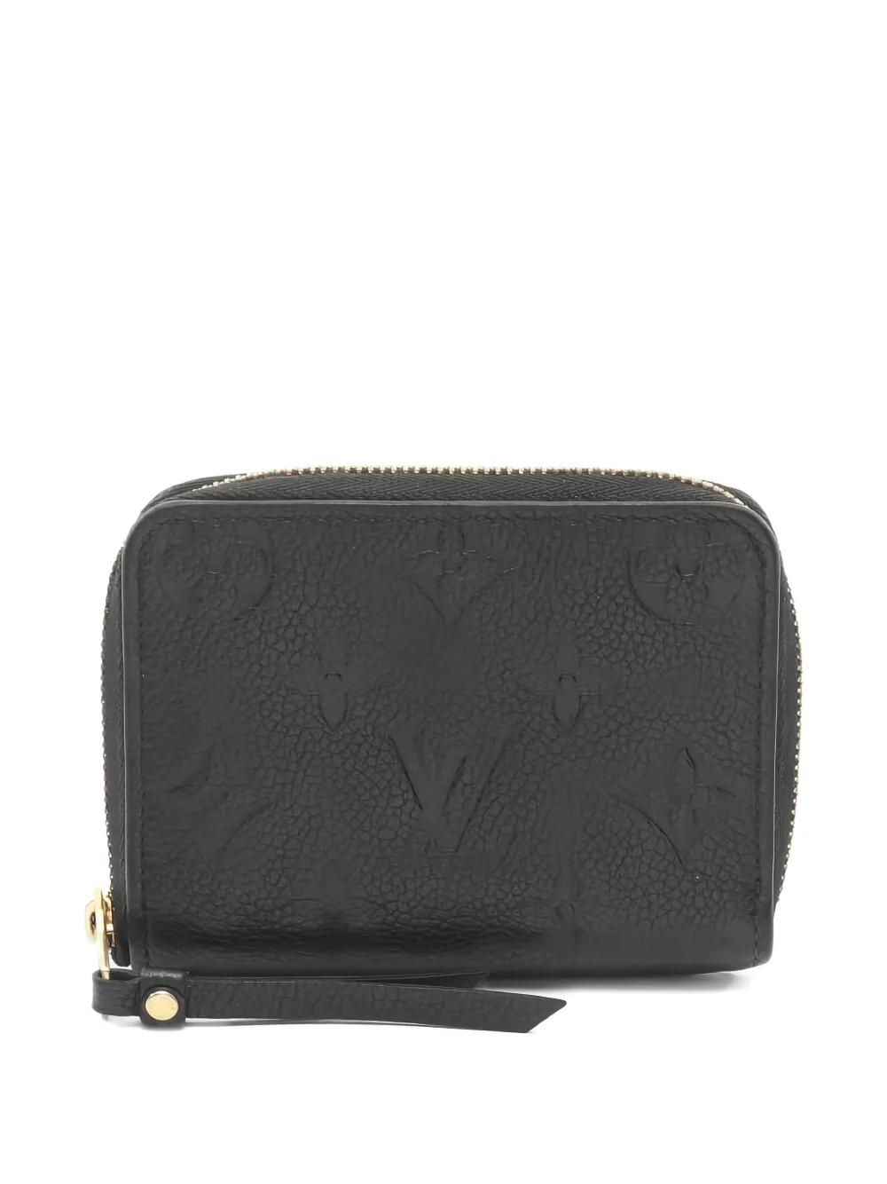 Pre-owned Louis Vuitton 2021 Monogram Empreinte Zipped Coin Purse In Black