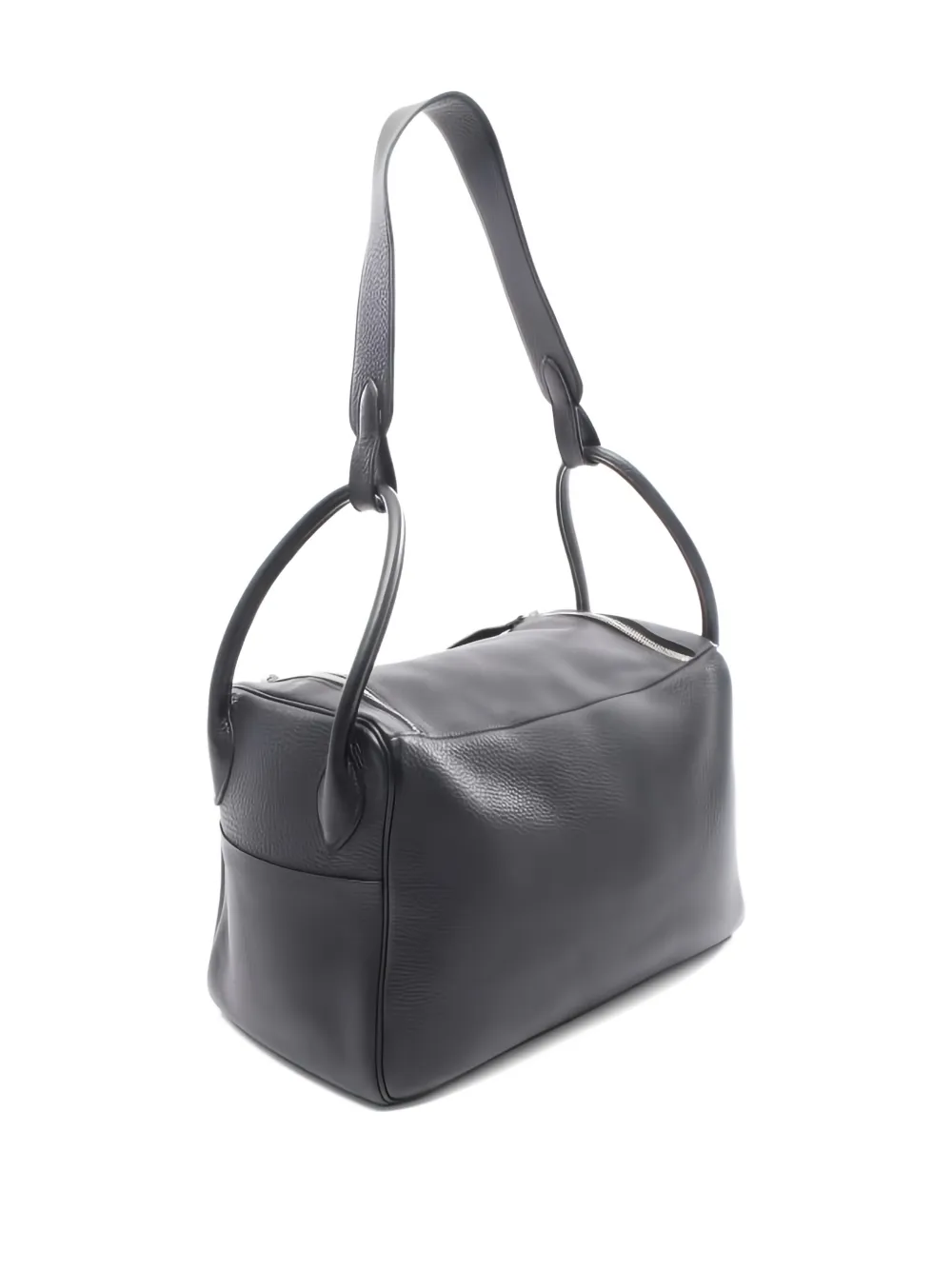 Pre-owned Hermes 2014 Lindy 34 Leather Shoulder Bag In Black