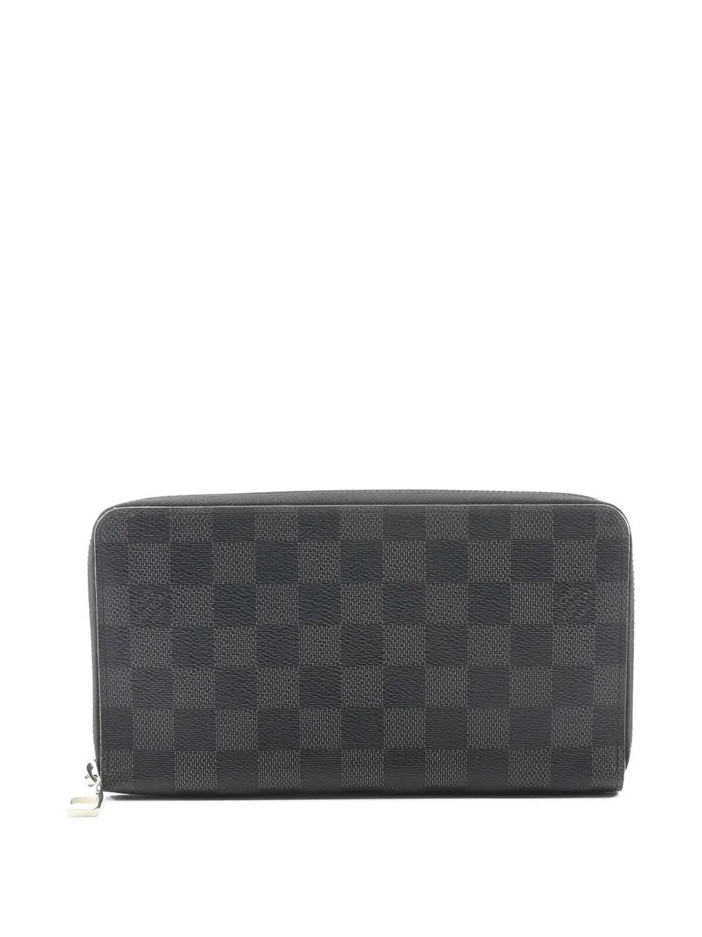 Louis Vuitton Pre-Owned 2015 checkered zip-up wallet | Grey | Image 1