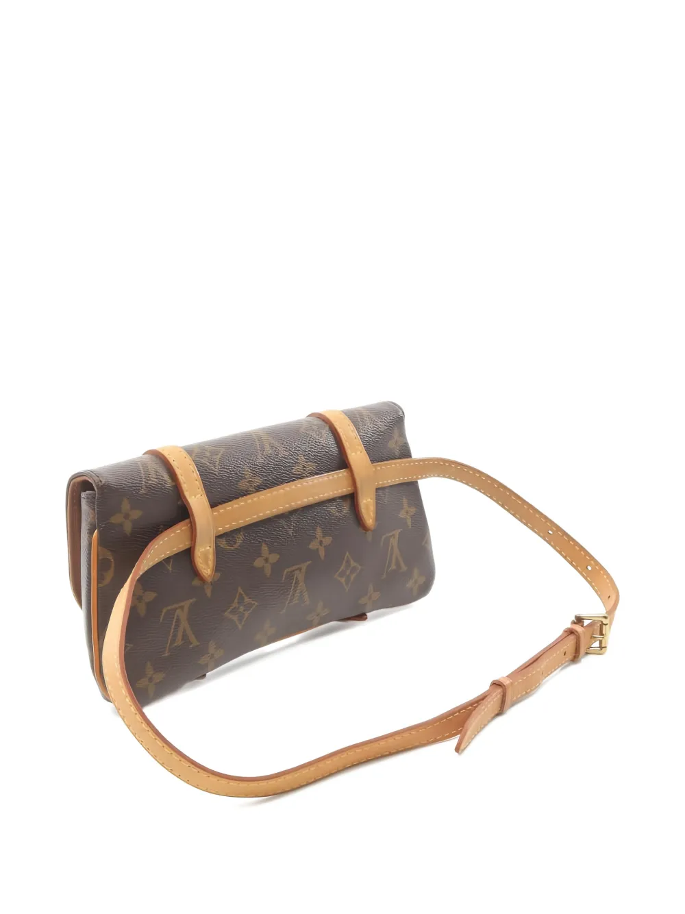 Pre-owned Louis Vuitton 2005 Monogram Belt Bag In Brown