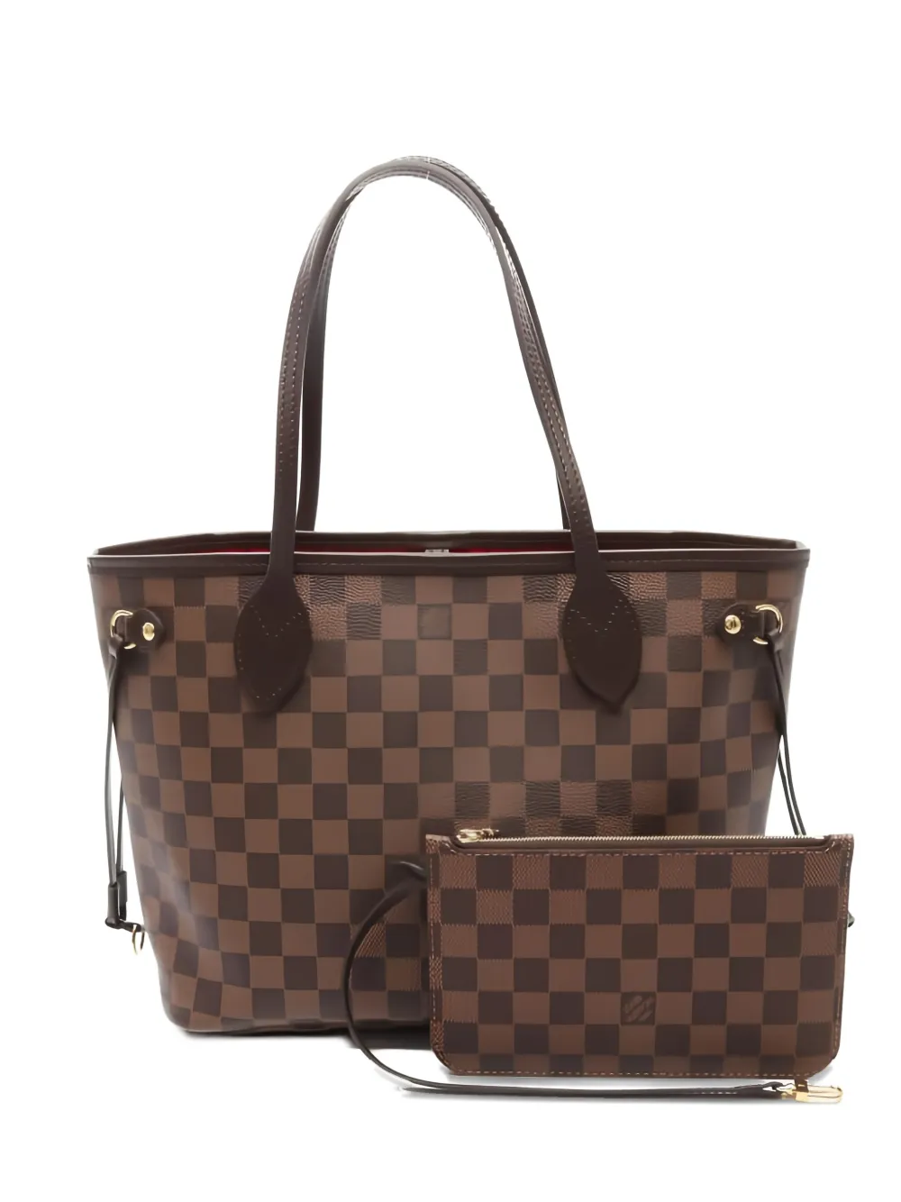 Pre-owned Louis Vuitton 2021s Neverfull Pm Damier Ebene Shoulder Bag In Brown