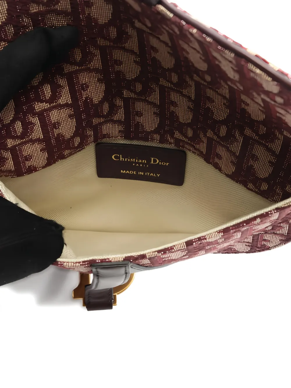 DIOR Pre-owned 2010s Oblique Saddle Belt Bag In Red