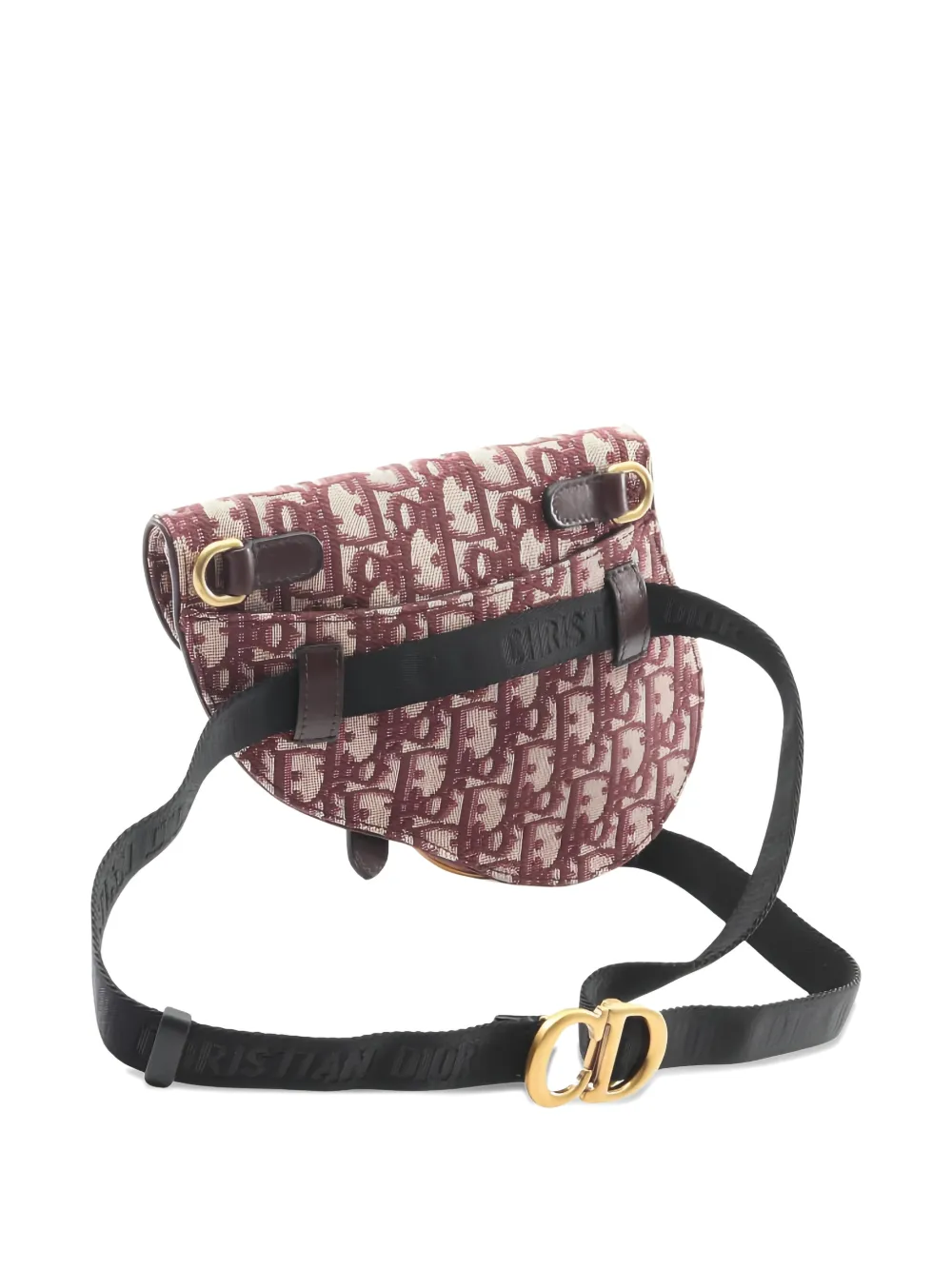 DIOR Pre-owned 2010s Oblique Saddle Belt Bag In Red