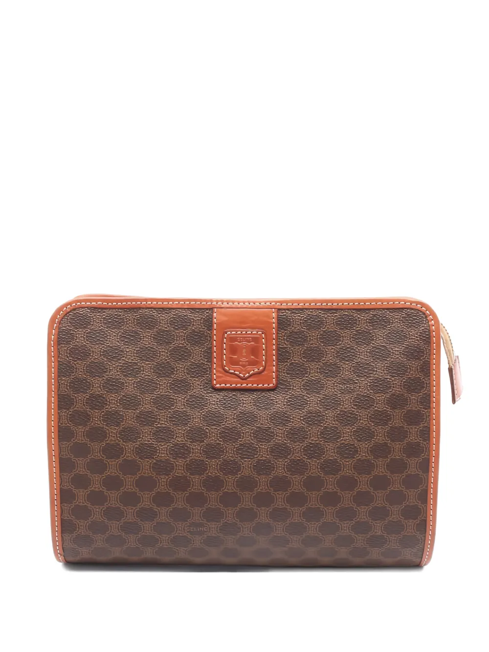 Celine Pre-Owned 2000s Macadam clutch bag | Brown | Image 1
