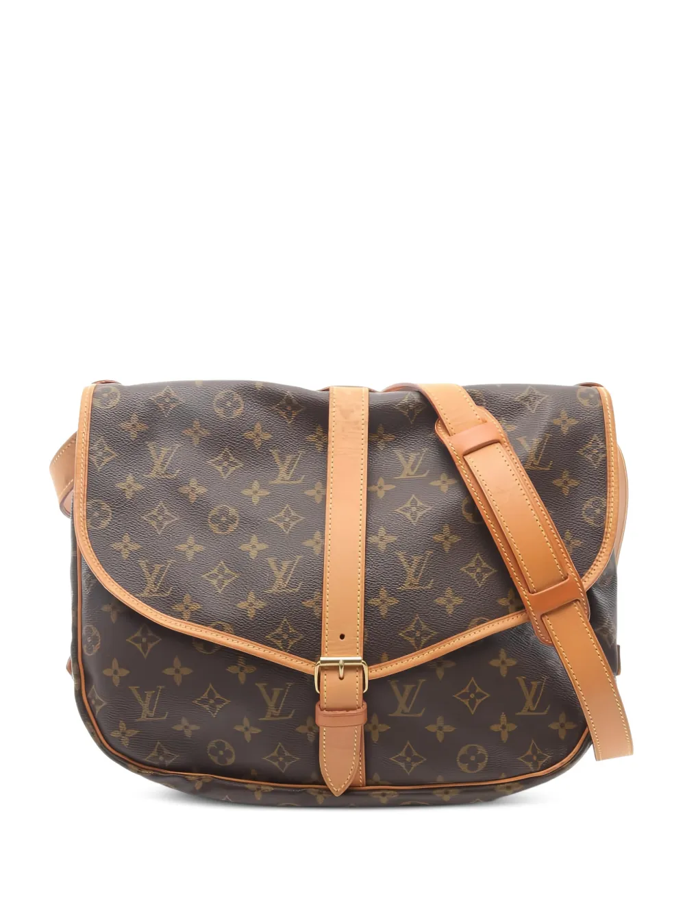 Louis Vuitton Pre-Owned 1999 Saumur 35 monogram buckle cross body bag - Marrone