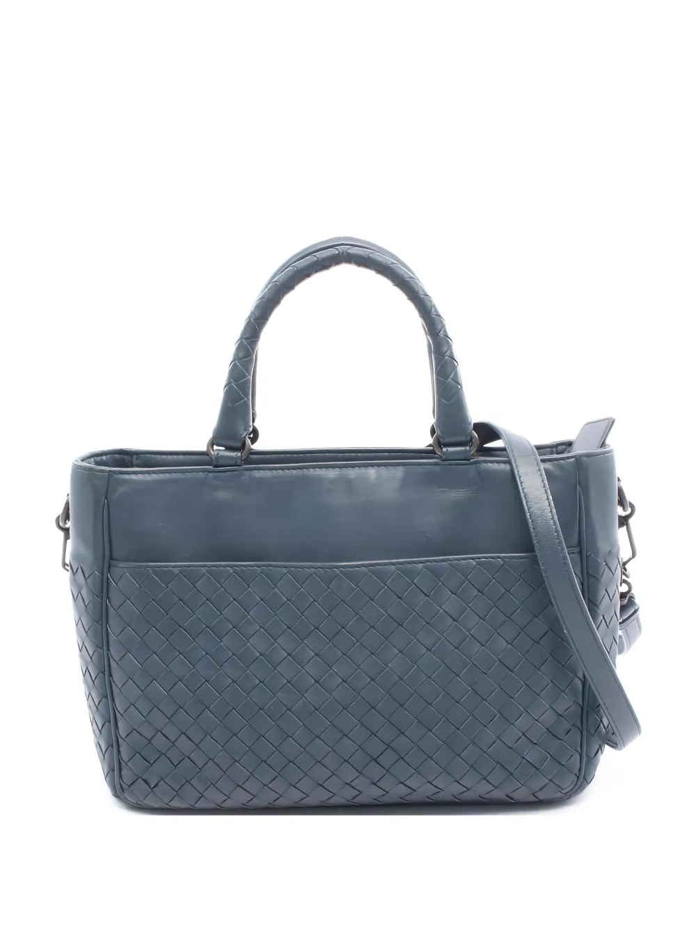 Bottega Veneta Pre-Owned 2000s Intrecciato two-way tote bag - Blu