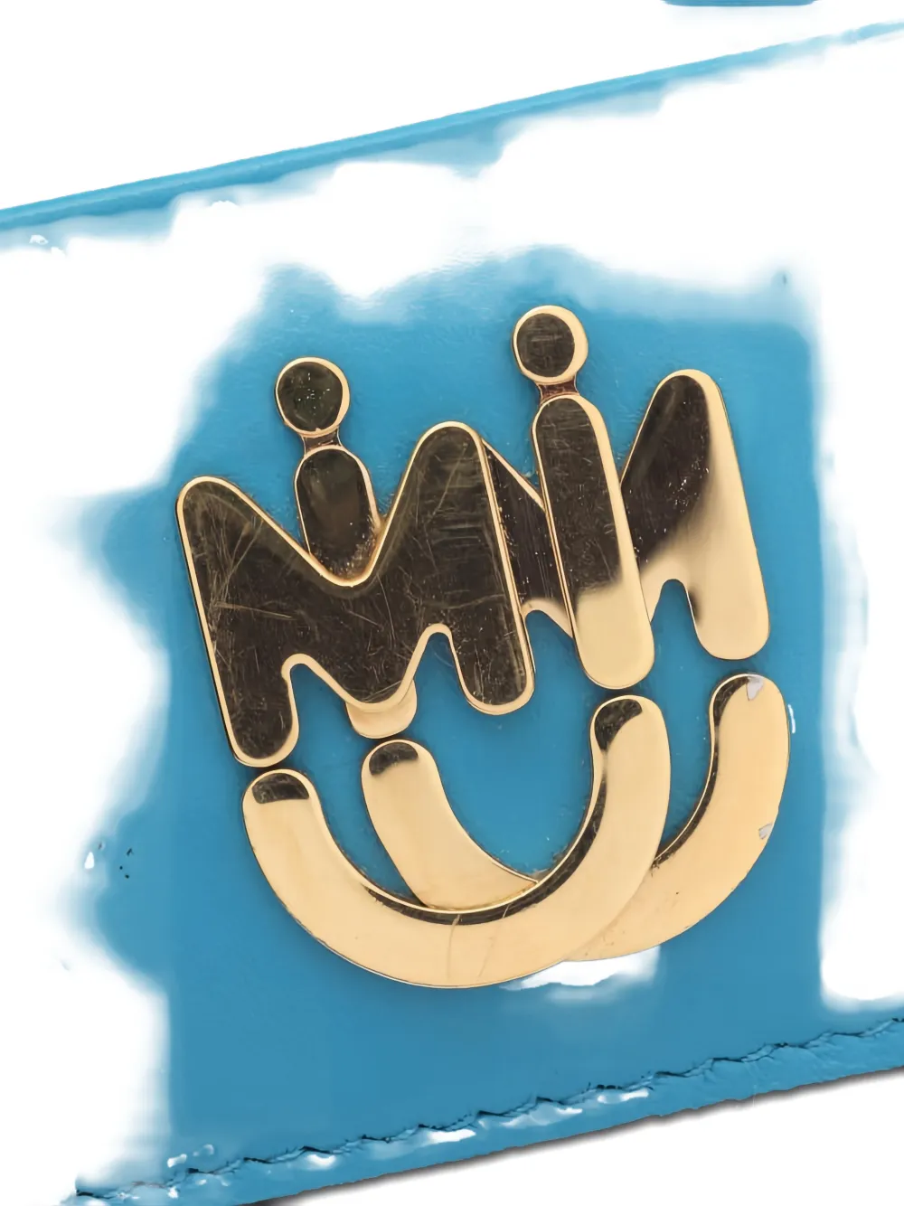 Pre-owned Miu Miu 2010 Logo-plaque Pass Case In Blue