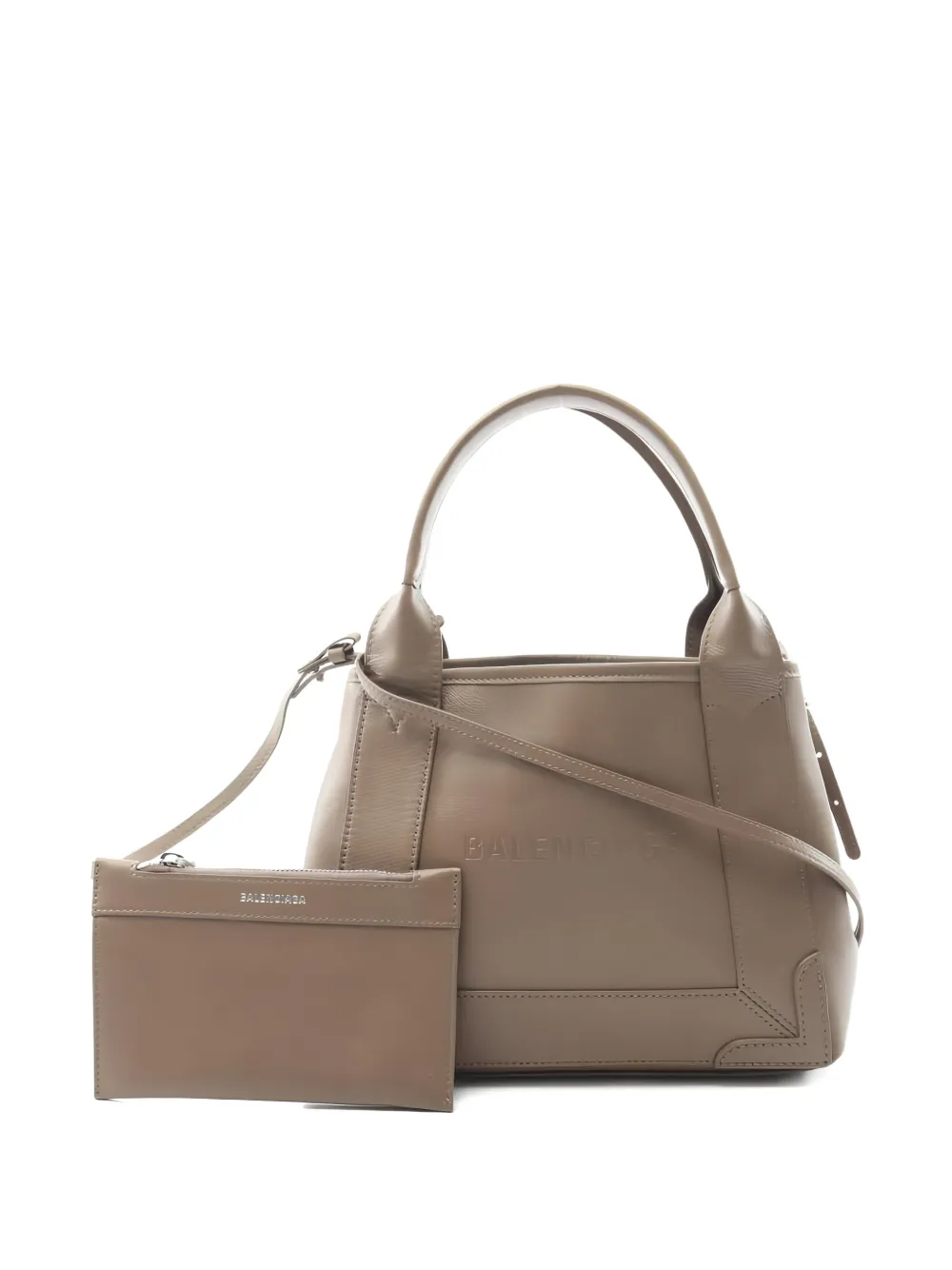 Pre-owned Balenciaga 2010's Leather Tote Bag In Neutral