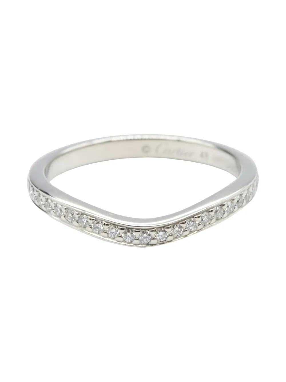 Pre-owned Cartier 2010s Platinum Ballerina Diamond Ring In Silver