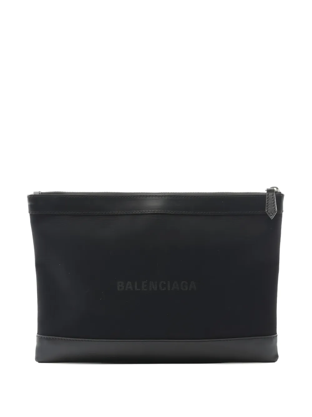 Pre-owned Balenciaga 2010s Zip-up Clutch Bag In Black